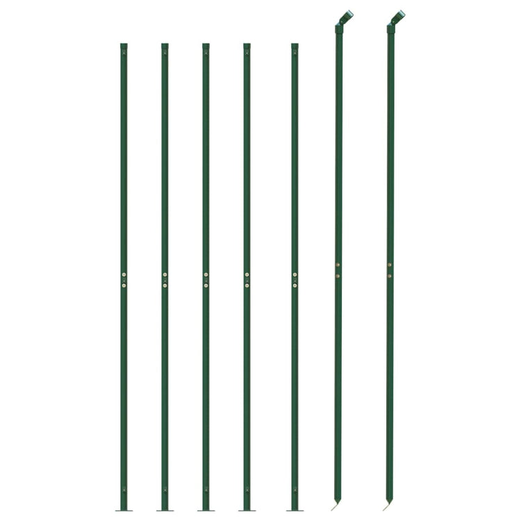 Vidaxl draadgaashek met flens 1,6x10 m groen