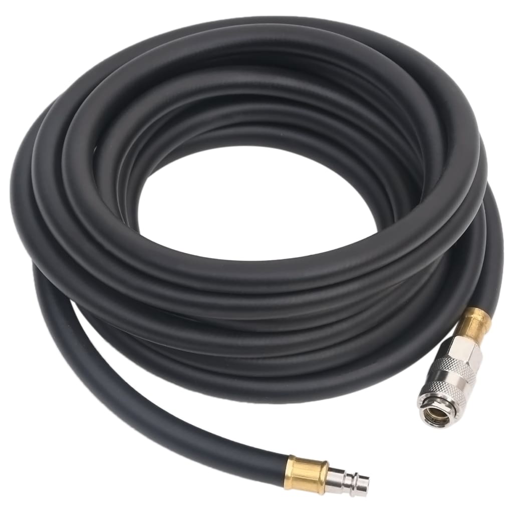 Vidaxl luchtslang hybride 0,6'' 10 m rubber en pvc zwart
