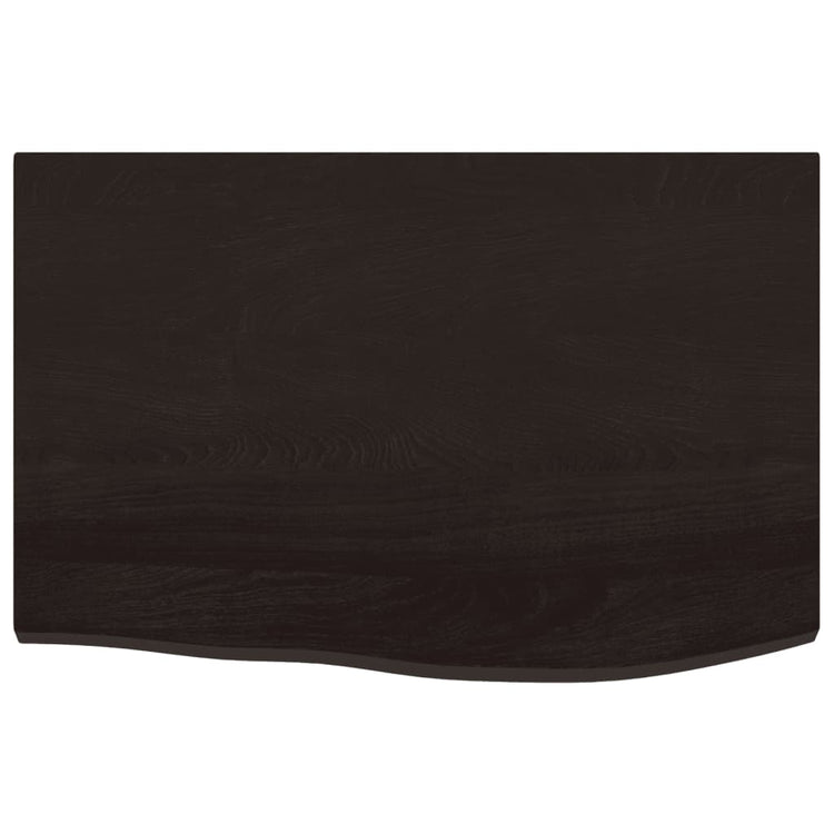 Vidaxl wastafelblad 60x40x2 cm behandeld massief hout donkerbruin