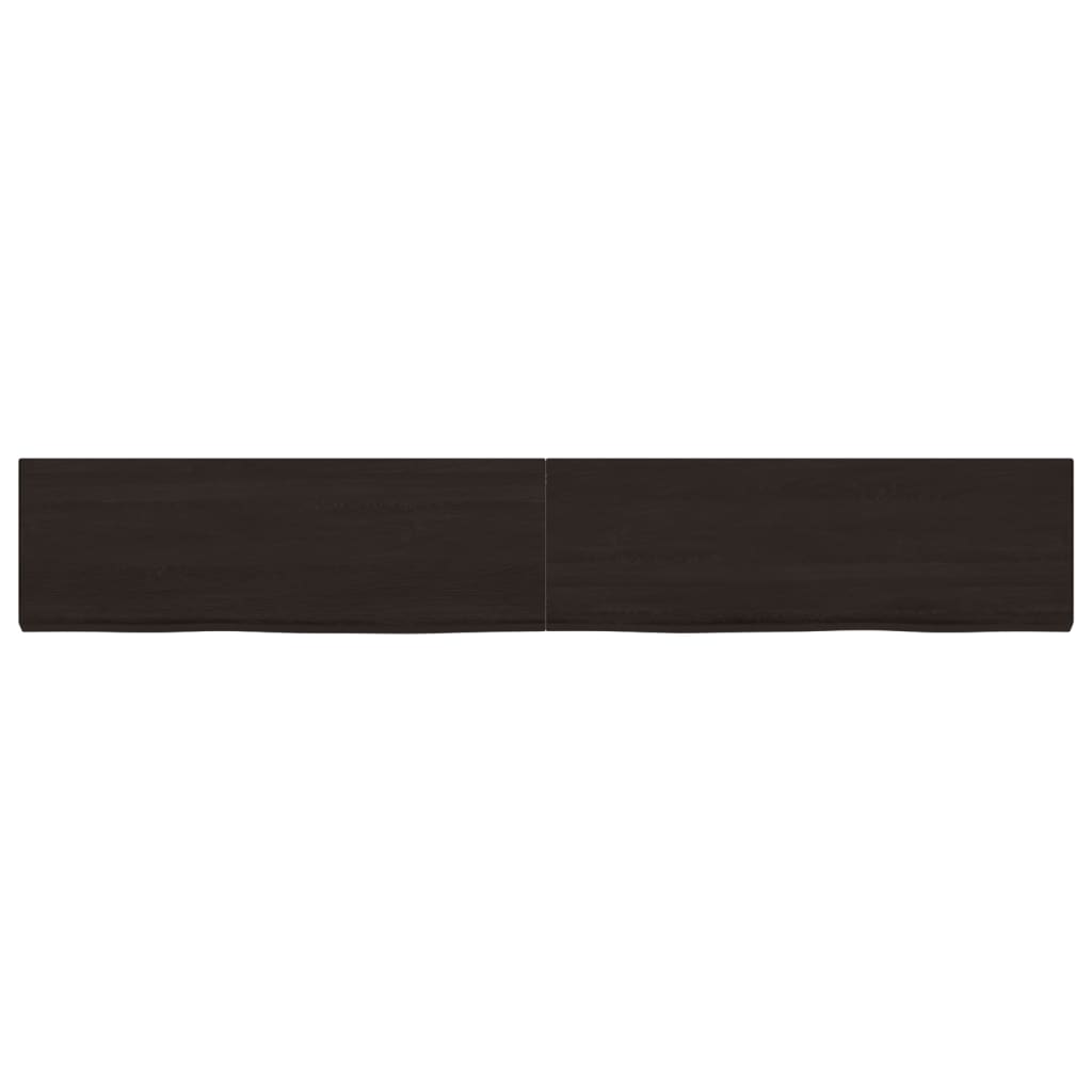 Vidaxl wastafelblad 180x30x(2-4) cm behandeld massief hout donkerbruin