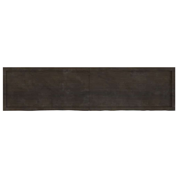 Vidaxl wastafelblad 200x50x(2-4) cm behandeld massief hout donkerbruin