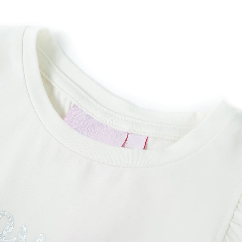 Vidaxl kindershirt met mouwen met ruches 104 wit