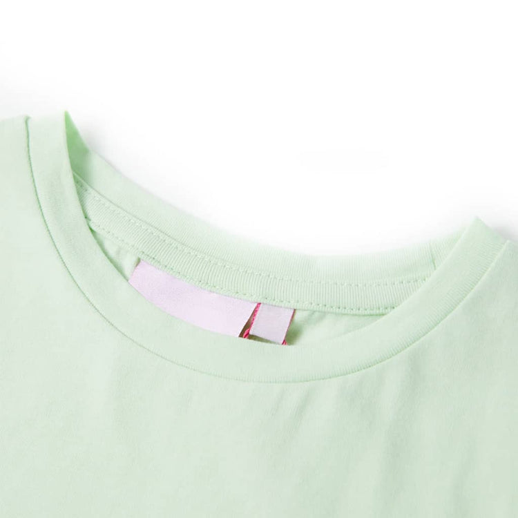 VidaXL Kindershirt met kapmouwen 128 zachtgroen