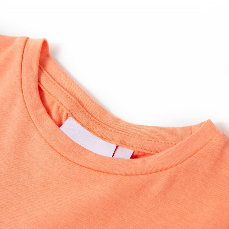 VidaXL Kindershirt met kapmouwen 140 neonoranje