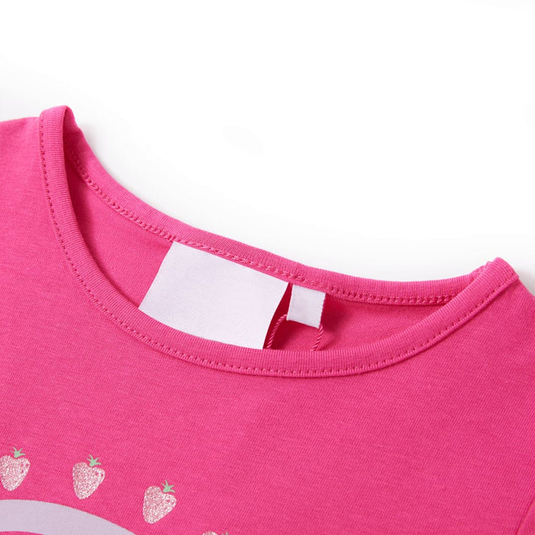Vidaxl kindershirt 128 donkerroze