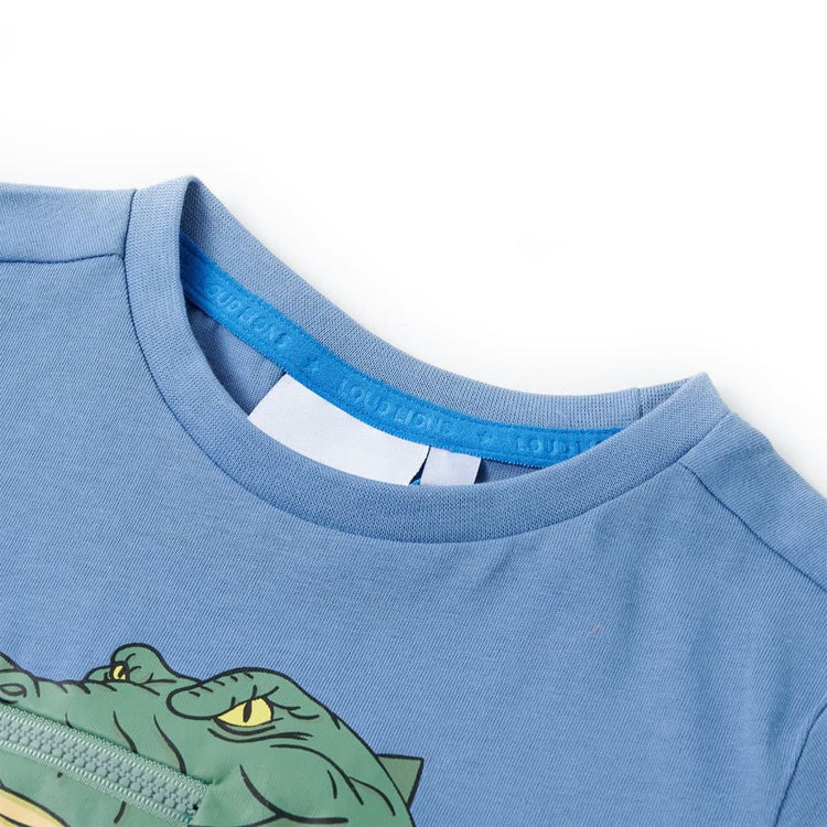 VidaXL Kindershirt 140 middenblauw