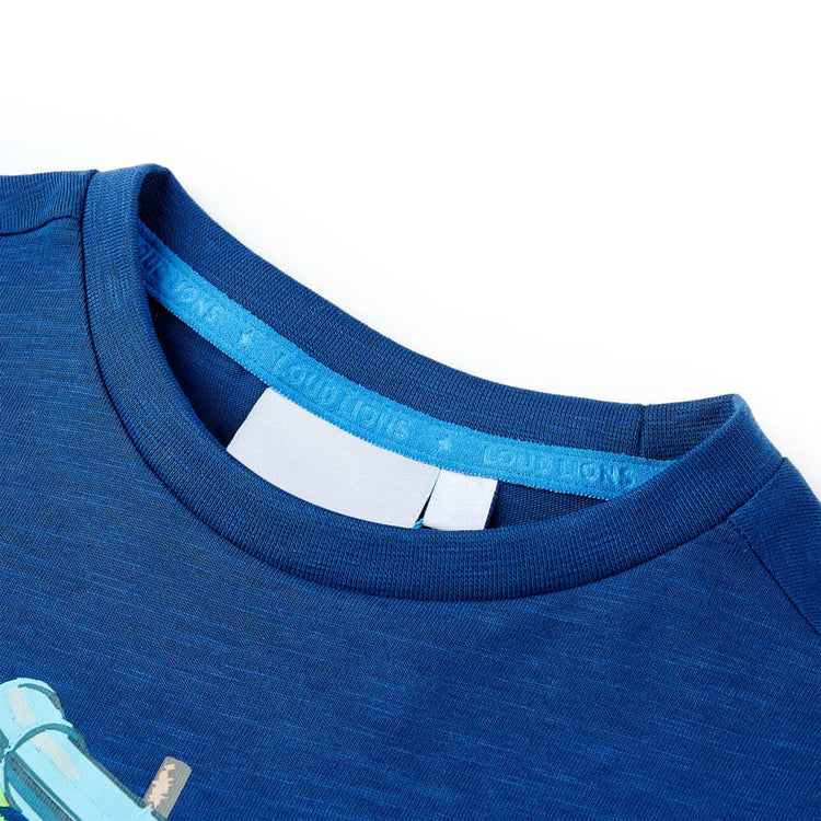 Vidaxl kindershirt 128 donkerblauw