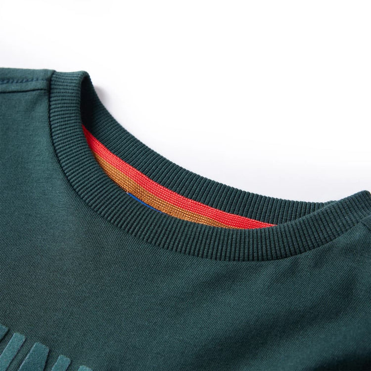 Vidaxl kindershirt met lange mouwen 104 donkergroen