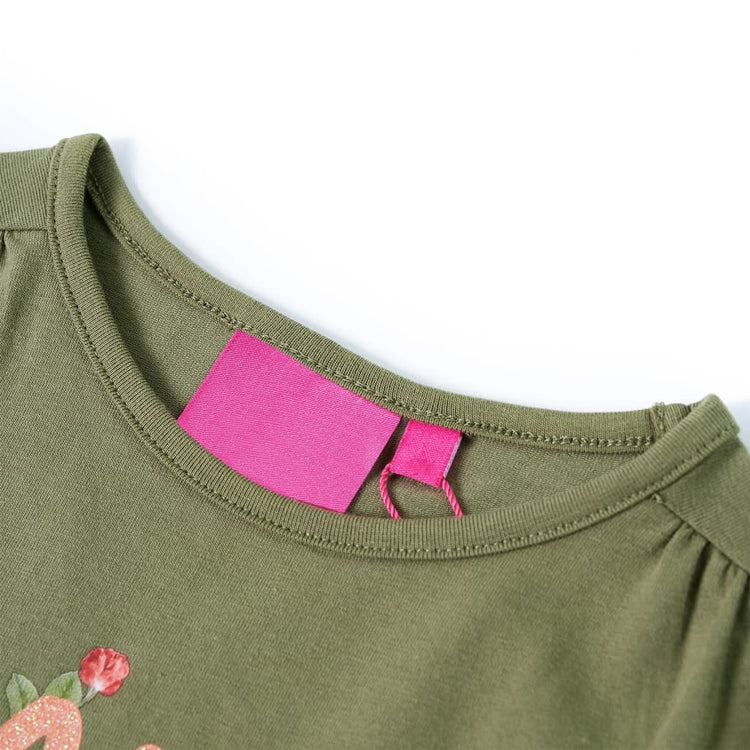 Vidaxl kindershirt met lange mouwen 116 kakikleurig