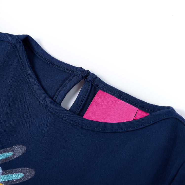 Vidaxl kindershirt met lange mouwen 128 marineblauw