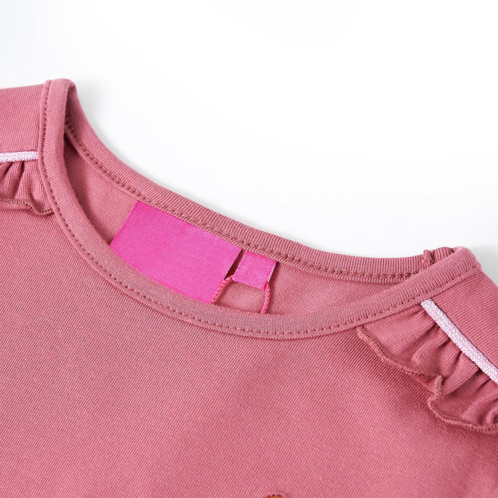 Vidaxl kindershirt met lange mouwen 128 frambozenkleurig