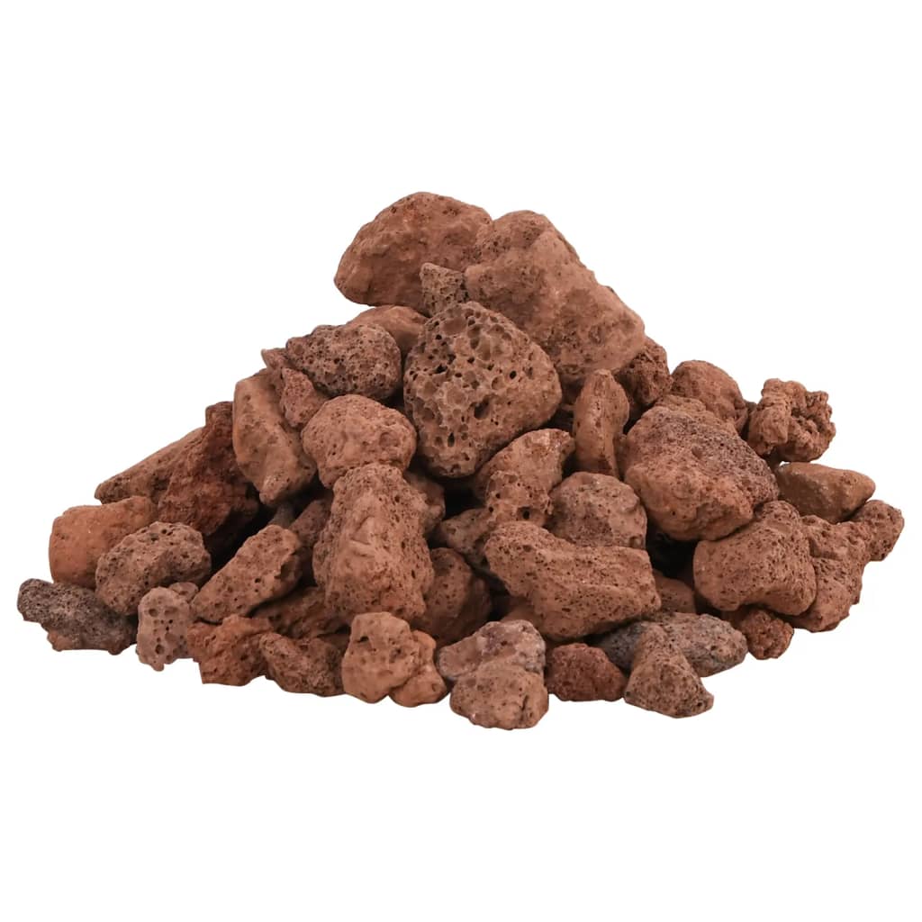 Vidaxl lavastenen 10 kg 1-2 cm rood