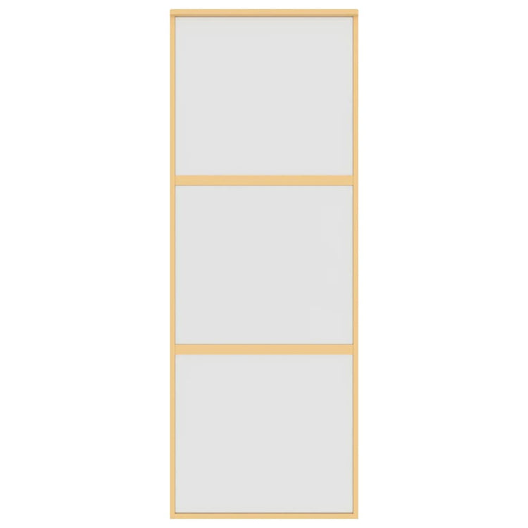 Vidaxl schuifdeur 76x205 cm mat esg-glas en aluminium goudkleurig