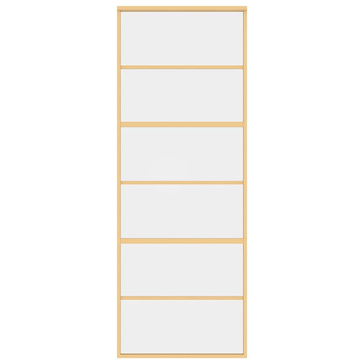 Vidaxl schuifdeur 76x205 cm helder esg-glas en aluminium goudkleurig