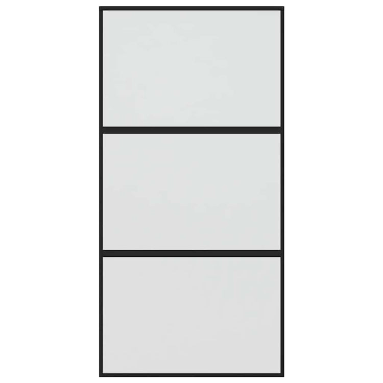 Vidaxl schuifdeur 102,5x205 cm gehard glas en aluminium zwart