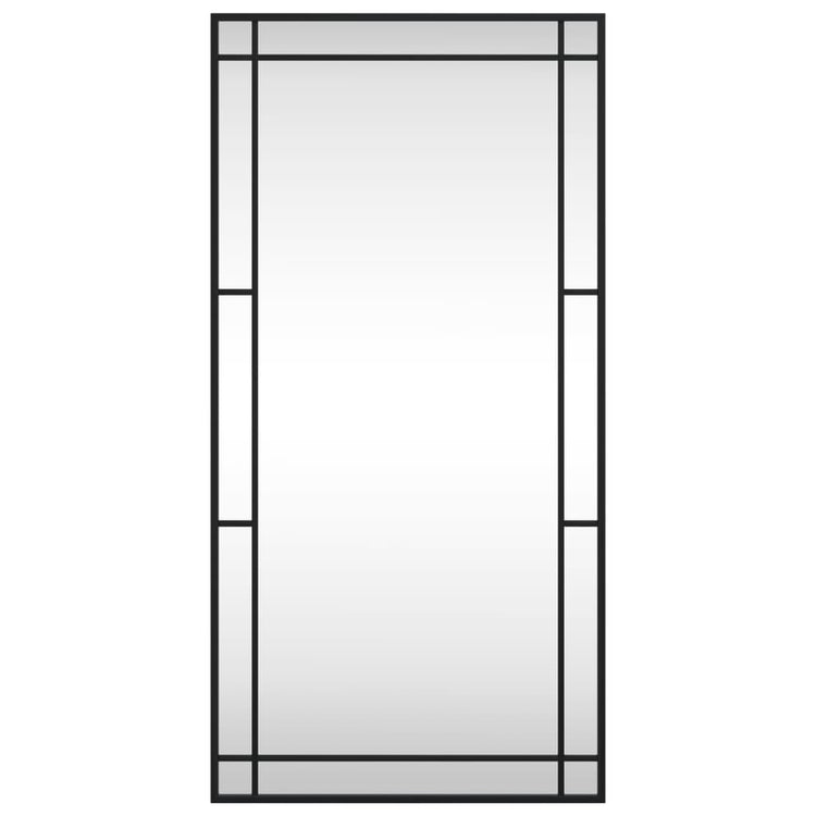 Vidaxl wandspiegel rechthoekig 50x100 cm ijzer zwart