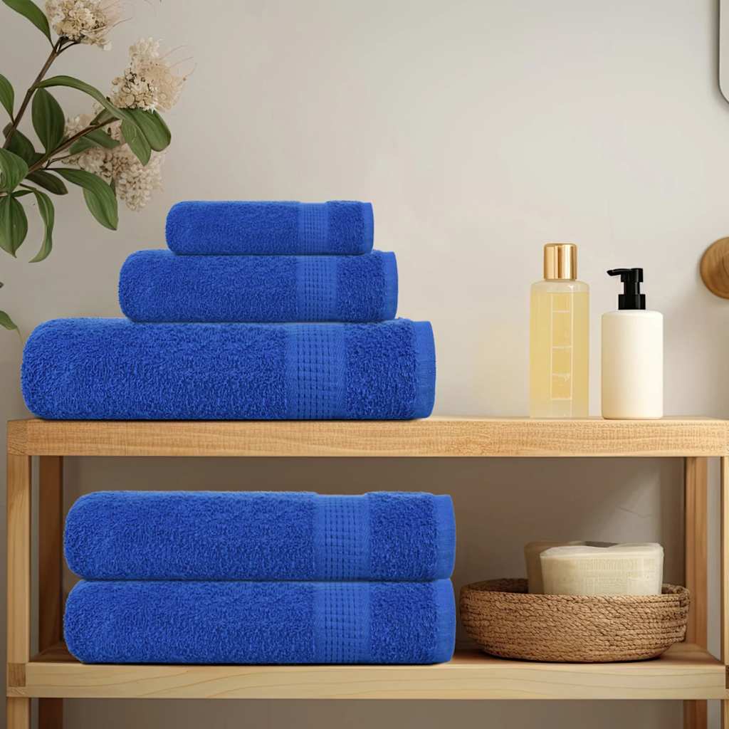 Vidaxl 6-delige handdoekenset frogn 360 g m² blauw