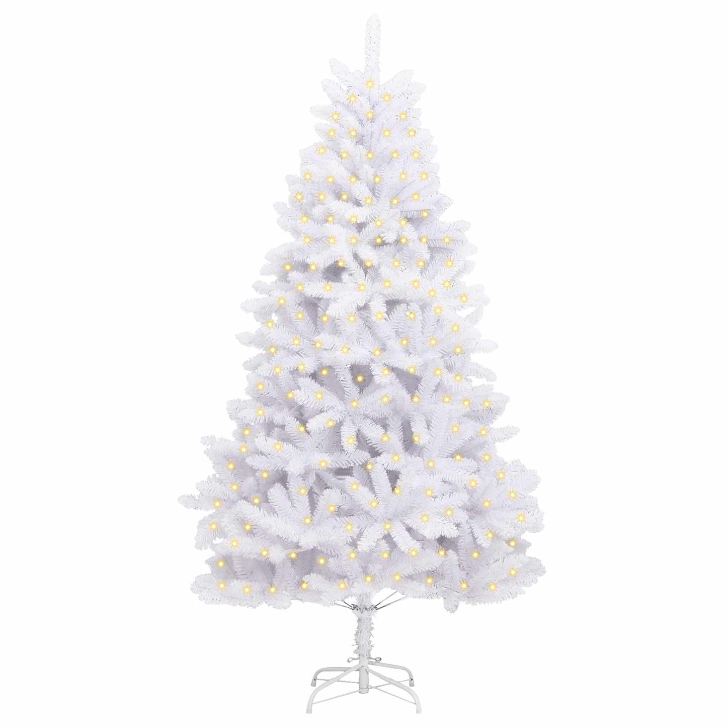 Vidaxl kunstkerstboom met 300 led wit 180 cm pvc en metaal
