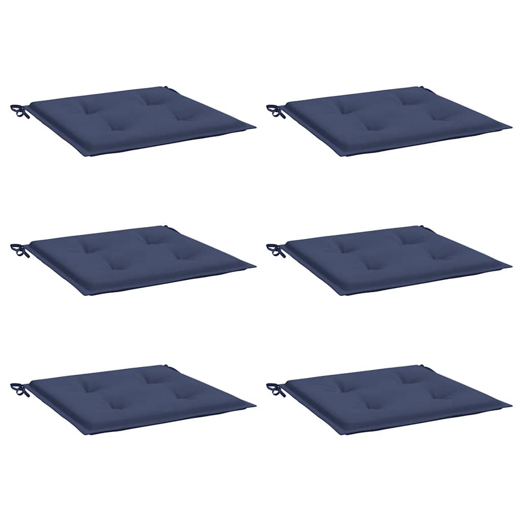 Vidaxl palletkussens 6 st 50x50x4 cm oxford stof marineblauw