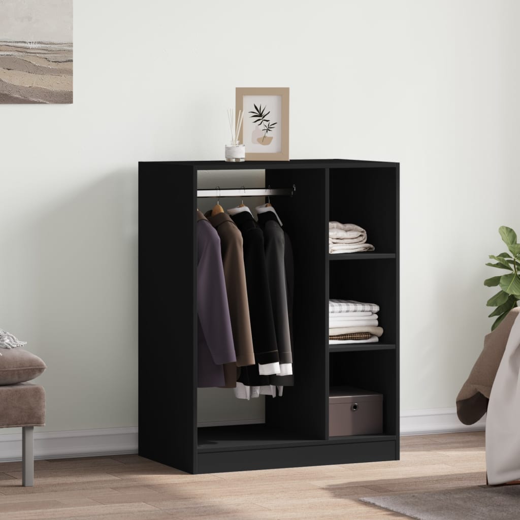 VidaXL Kledingkast 77x48x102 cm bewerkt hout zwart