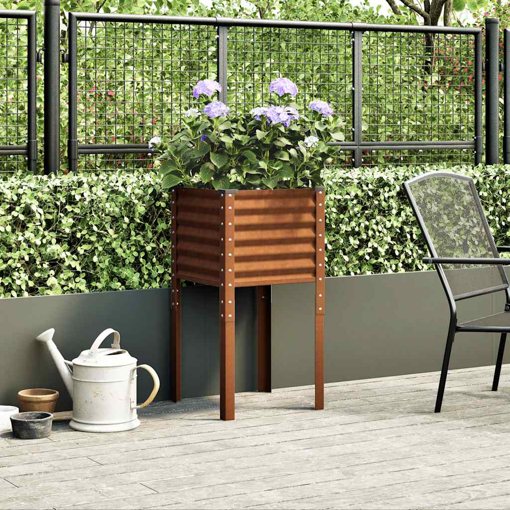 Vidaxl plantenbak 45x45x88 cm weerbestendig staal