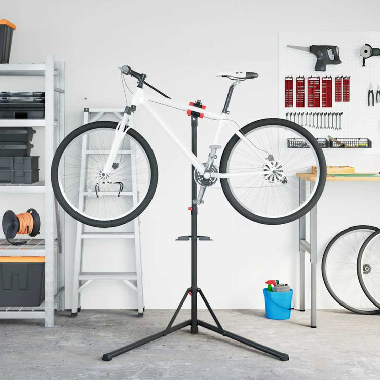 Vidaxl fietsreparatiestandaard inklapbaar 92-152 cm staal rood