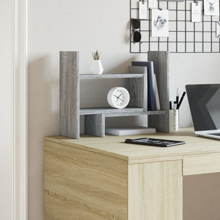 Vidaxl bureau organiser 38,5x17x39 cm bewerkt hout grijs sonoma eiken