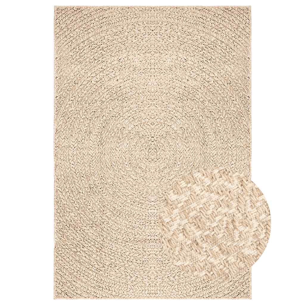 Vidaxl vloerkleed zizur beige binnen en buiten 200x290 cm jute look