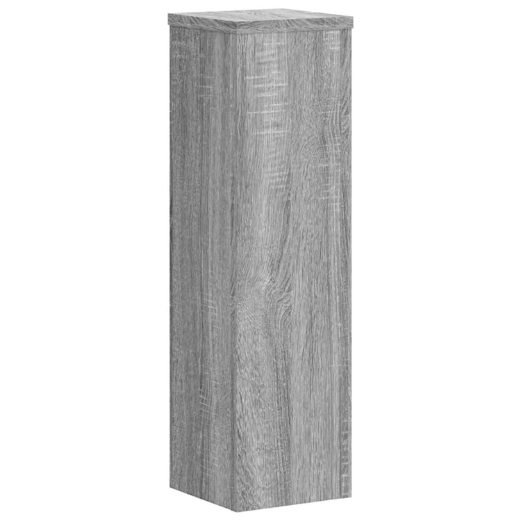 Vidaxl plantenstandaards 2 st 17x17x60 cm bewerkt hout grijs sonoma