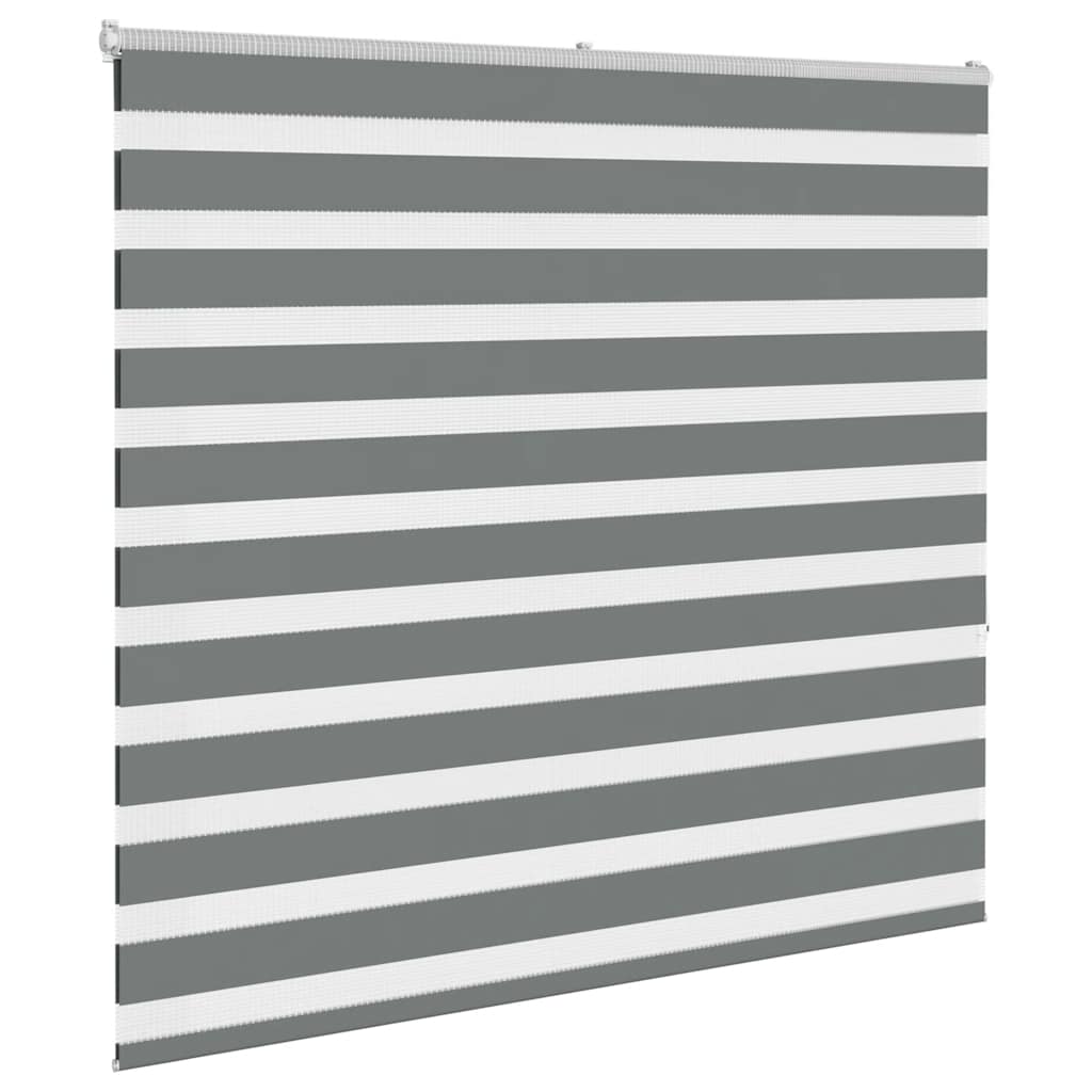 Vidaxl zebra rolgordijn 165x150 cm stofbreedte 160,9 cm donkergrijs