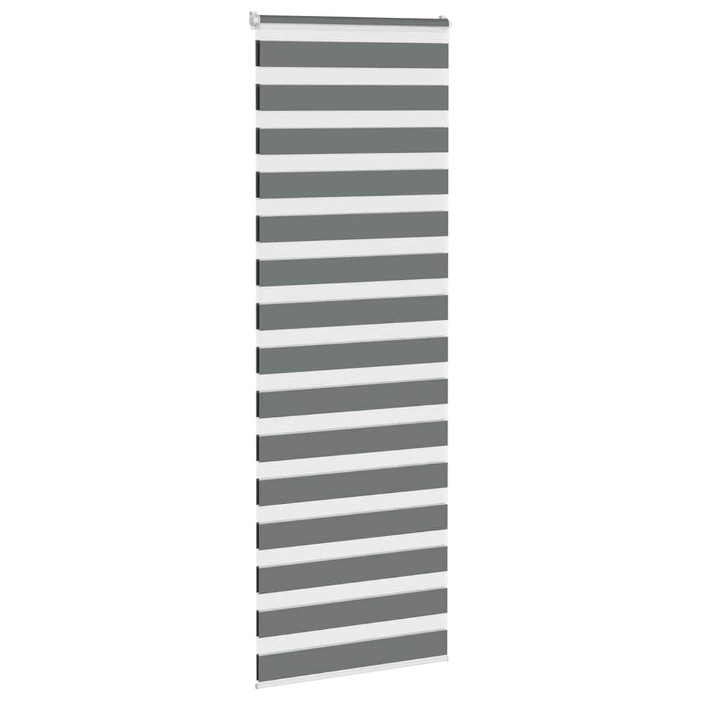 Vidaxl zebra rolgordijn 85x200 cm stofbreedte 80,9 cm donkergrijs