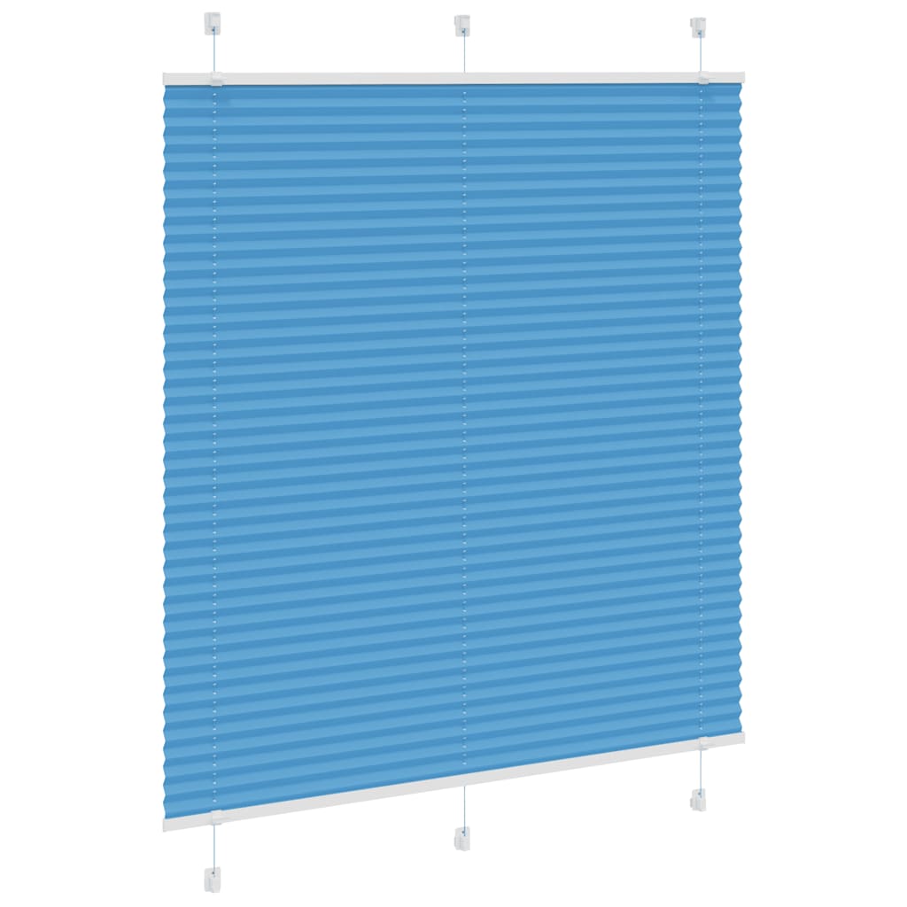 Vidaxl plissé rolgordijn 120x150cm stofbreedte 119,4cm polyester blauw