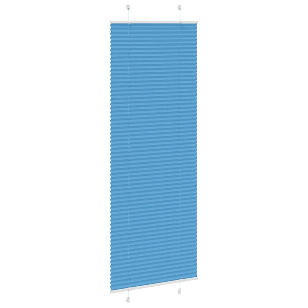Vidaxl plissé rolgordijn 75x200 cm stofbreedte 74,4 cm polyester blauw