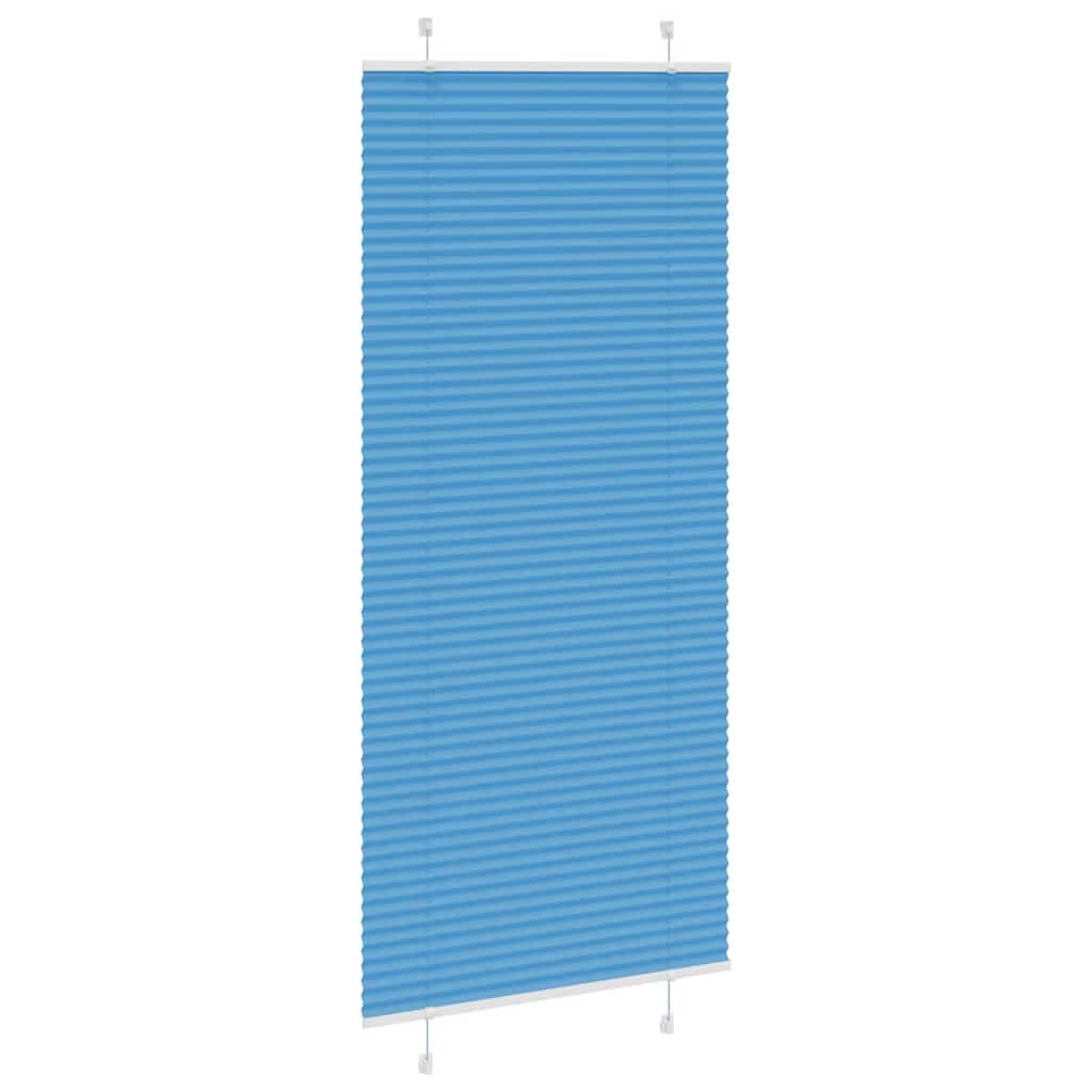 Vidaxl plissé rolgordijn 95x200 cm stofbreedte 94,4 cm polyester blauw