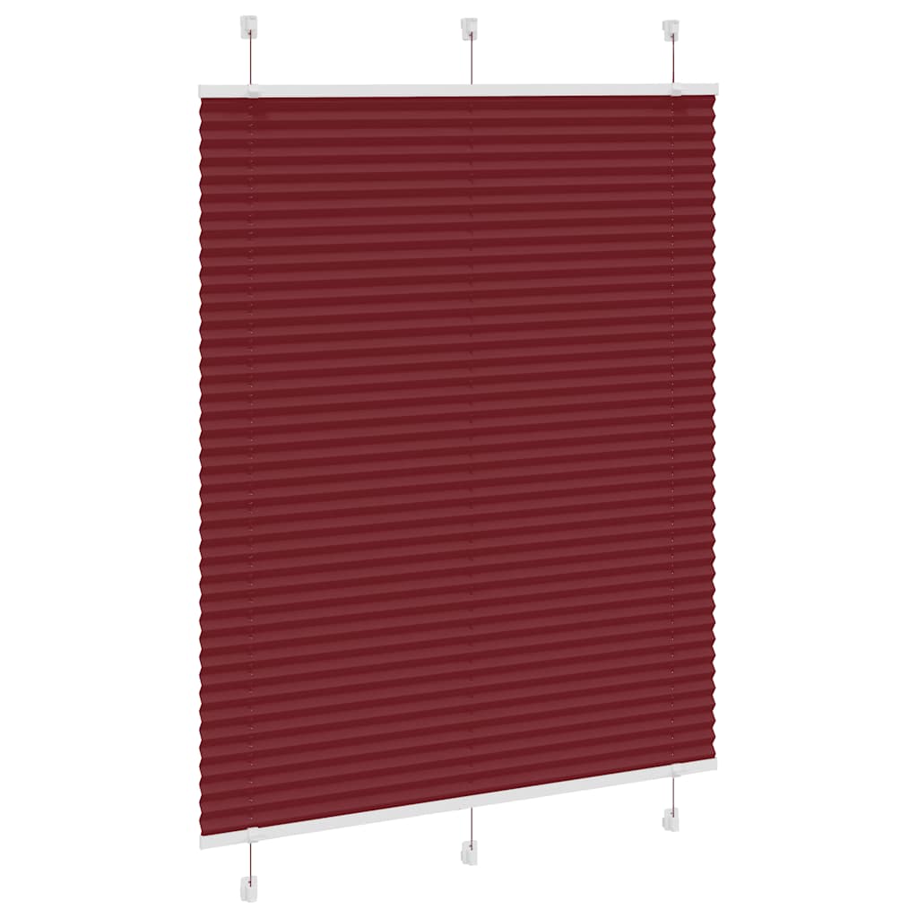Vidaxl plissé rolgordijn 110x100cm stofbreedte 109,4cm bordeauxrood