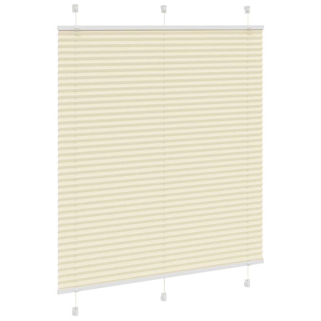 Vidaxl plissé rolgordijn 120x150cm stofbreedte 119,4cm polyester crème