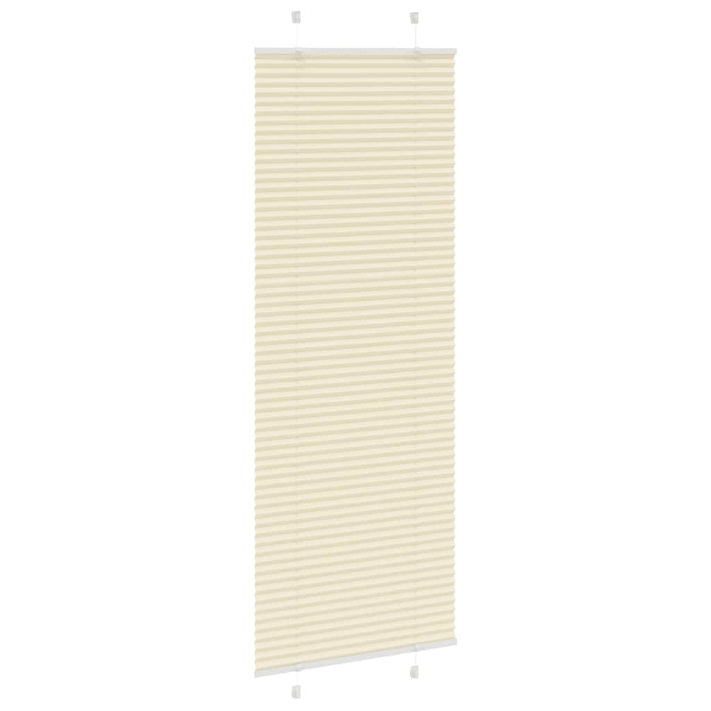 Vidaxl plissé rolgordijn 70x200 cm stofbreedte 69,4 cm polyester crème