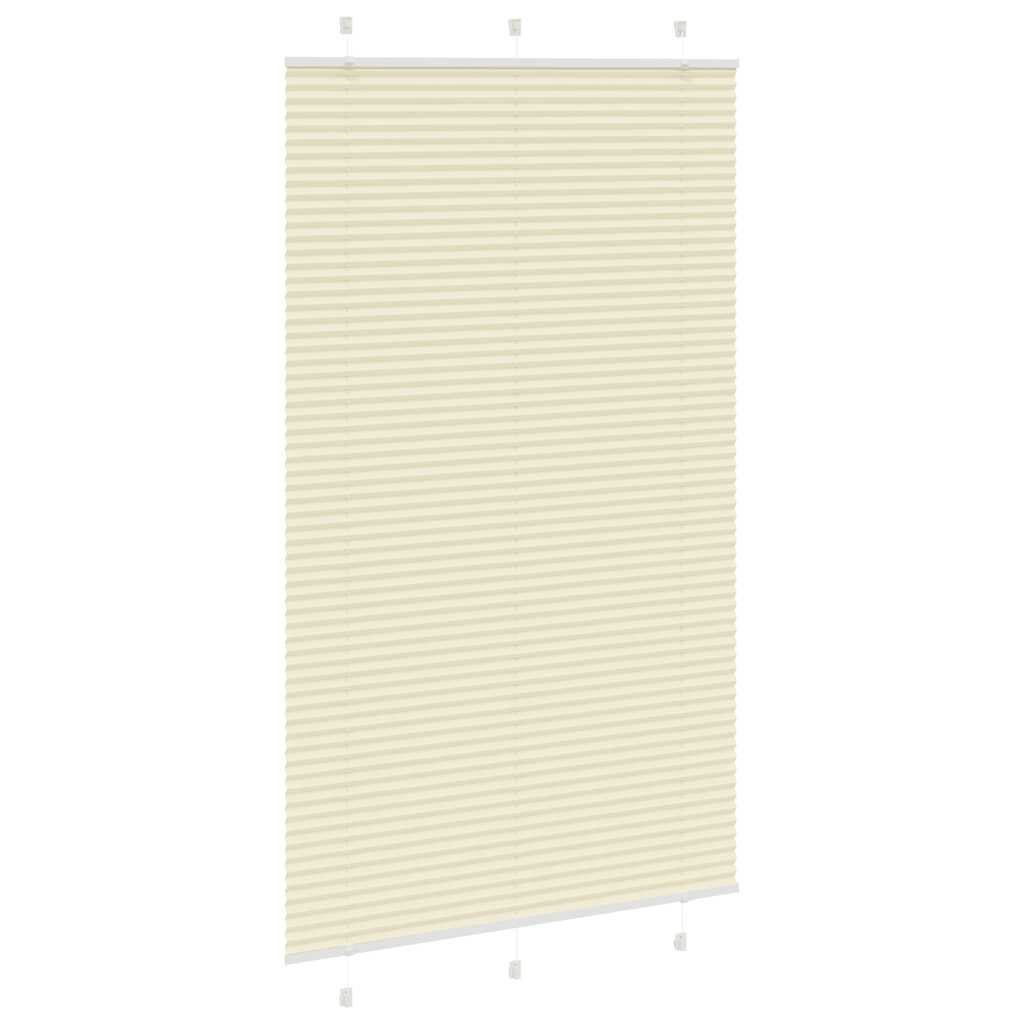 Vidaxl plissé rolgordijn 120x200cm stofbreedte 119,4cm polyester crème