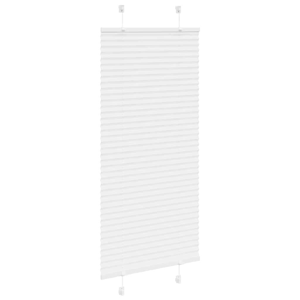 Vidaxl plissé rolgordijn 65x100 cm stofbreedte 64,4 cm polyester wit