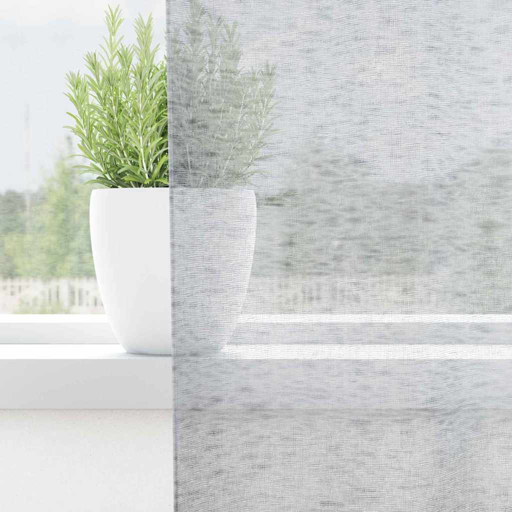 Vidaxl voile gordijn 2 pcs donkergrijs 175 x 140 cm polyester