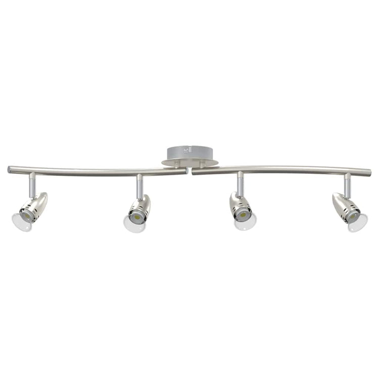 Vidaxl plafondspot met schijnwerpers nikkel 61 x 10 x 12,5 cm metaal