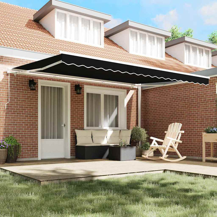 Vidaxl vervangingsdoek voor zonnescherm zwart 430 x 295 cm polyester
