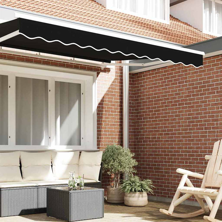 Vidaxl markies valance zwart 580 x 20 cm canvas