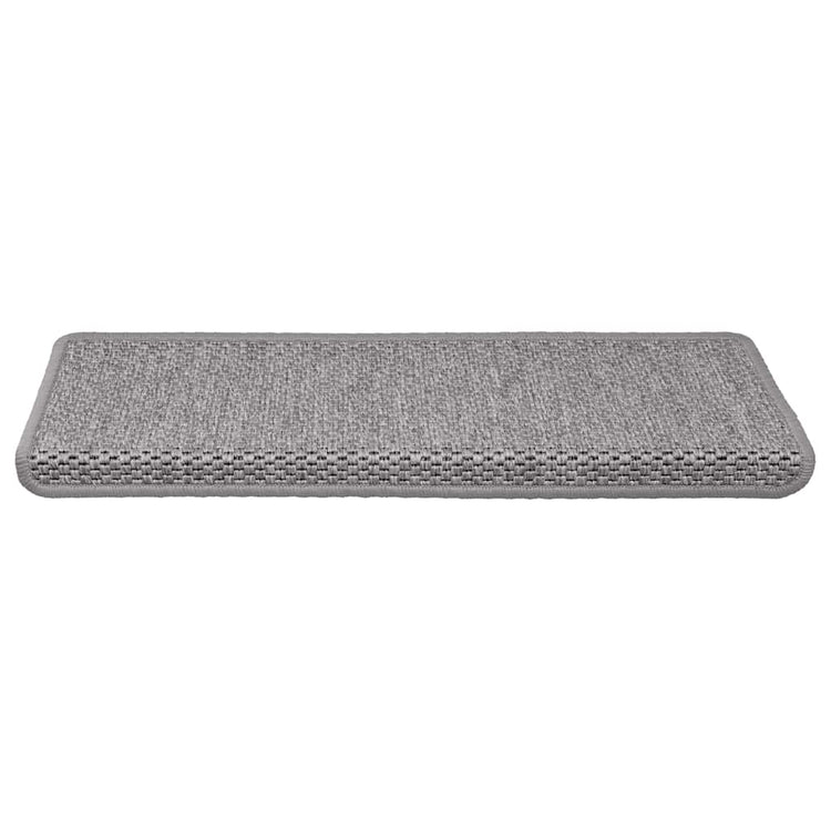 Vidaxl trapmatten zelfklevend sisal-look 30 st 65x21x4cm zilverkleurig