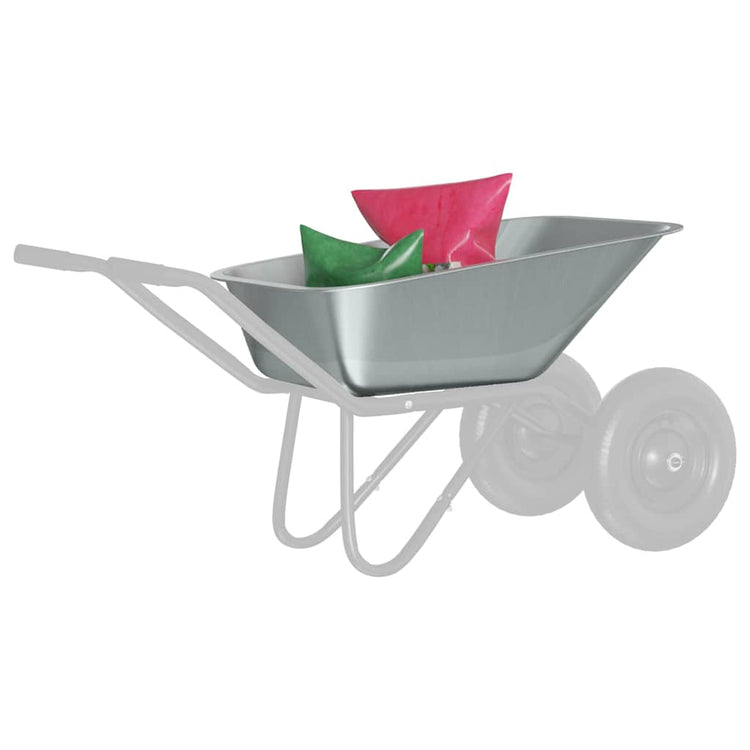 Vidaxl vervanging voor kruiwagenlade zilver 88 x 60 x 32 cm