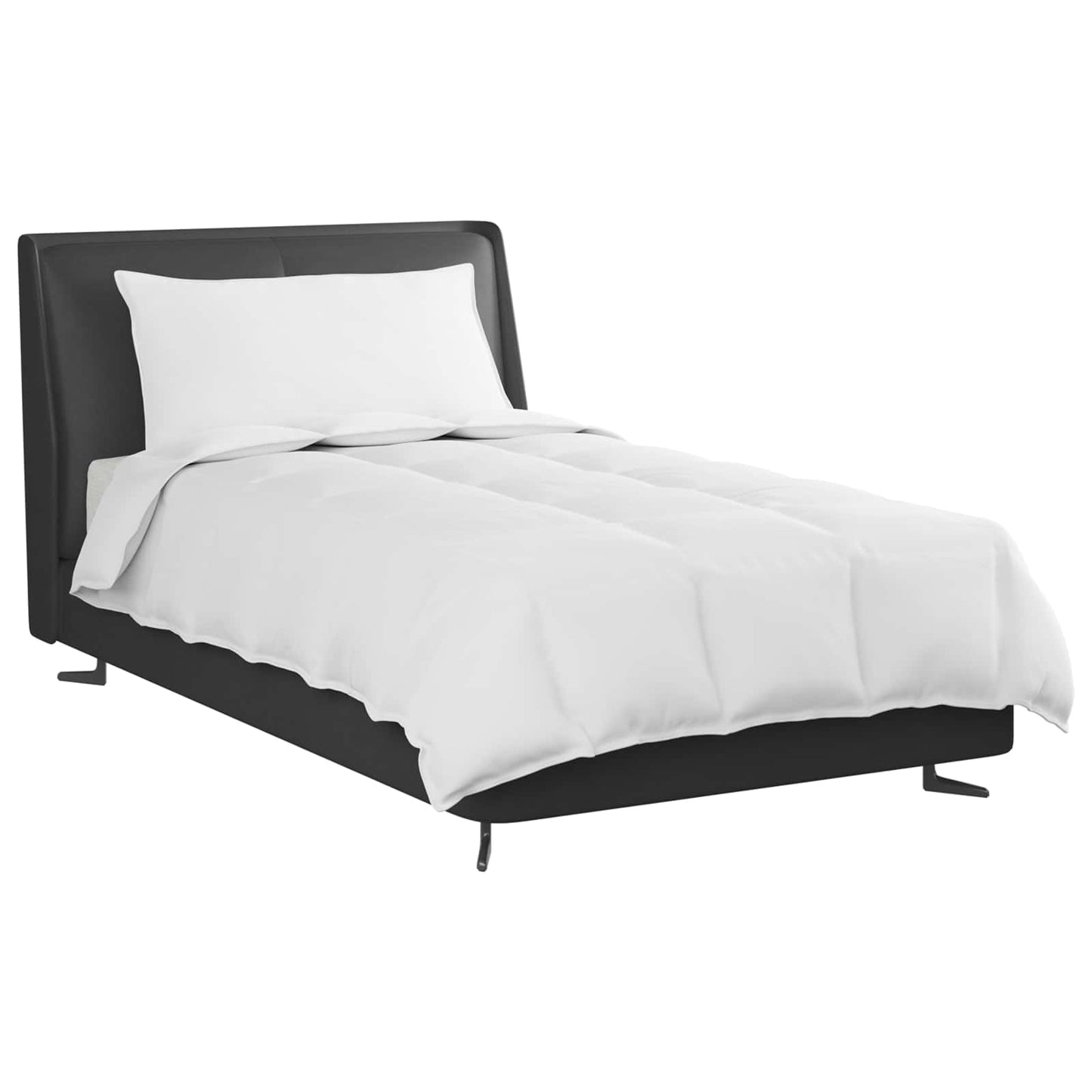 Vidaxl 2-in-1 dekbed met kussen 2 pcs wit donsveertjes
