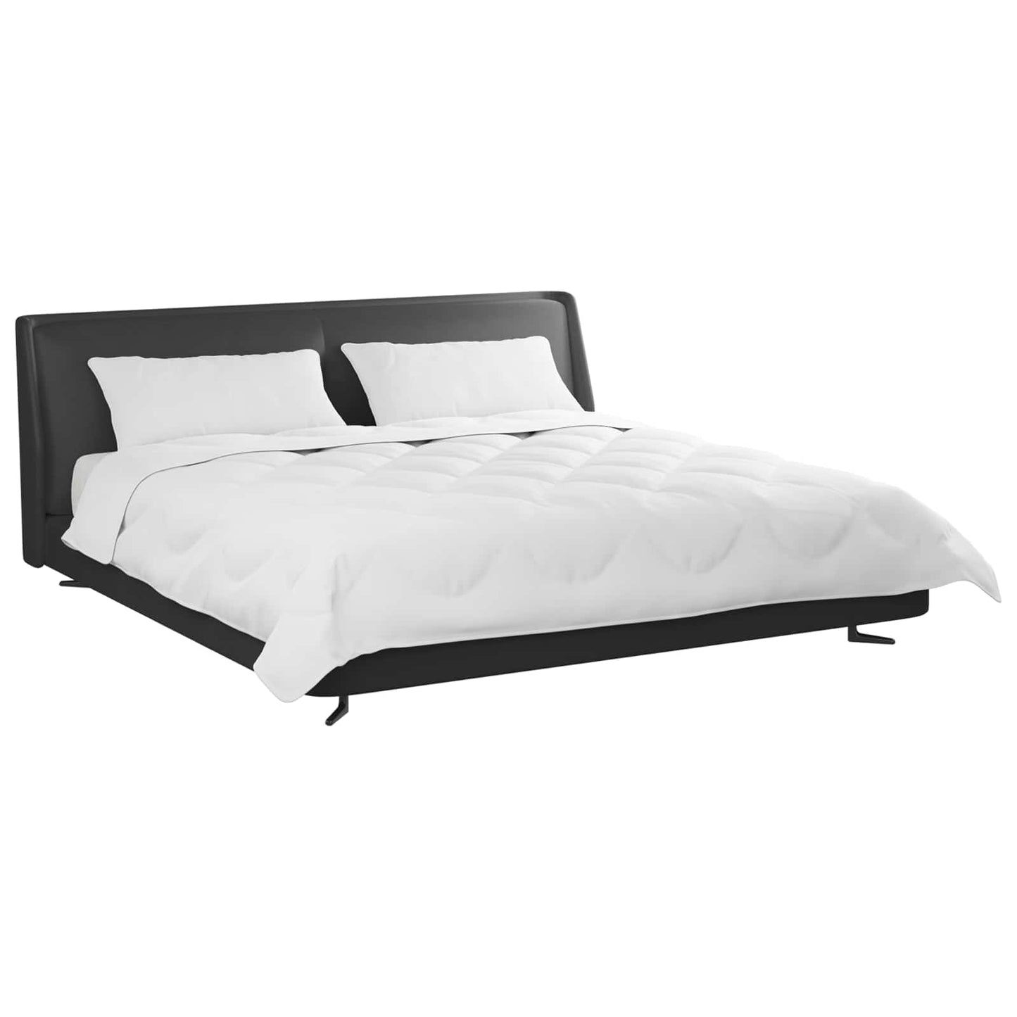 Vidaxl dekbed set met kussen 3 pcs wit microfiber en dons feather