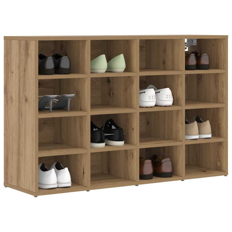 Vidaxl schoenenkast 103 x 30 x 67 cm bewerkt hout artisanaal eiken
