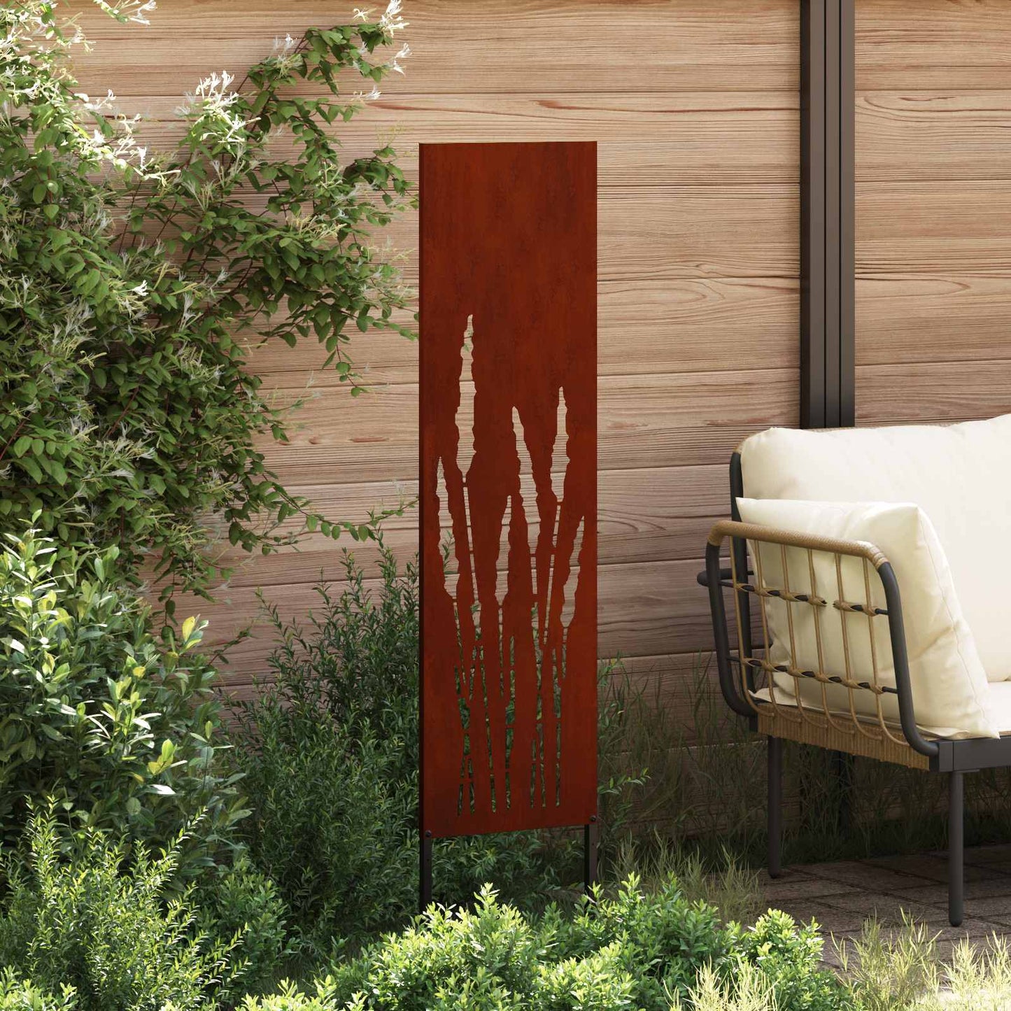 Vidaxl tuin privacy screen fretwerk roestig 32 x 140 cm cortenstaal