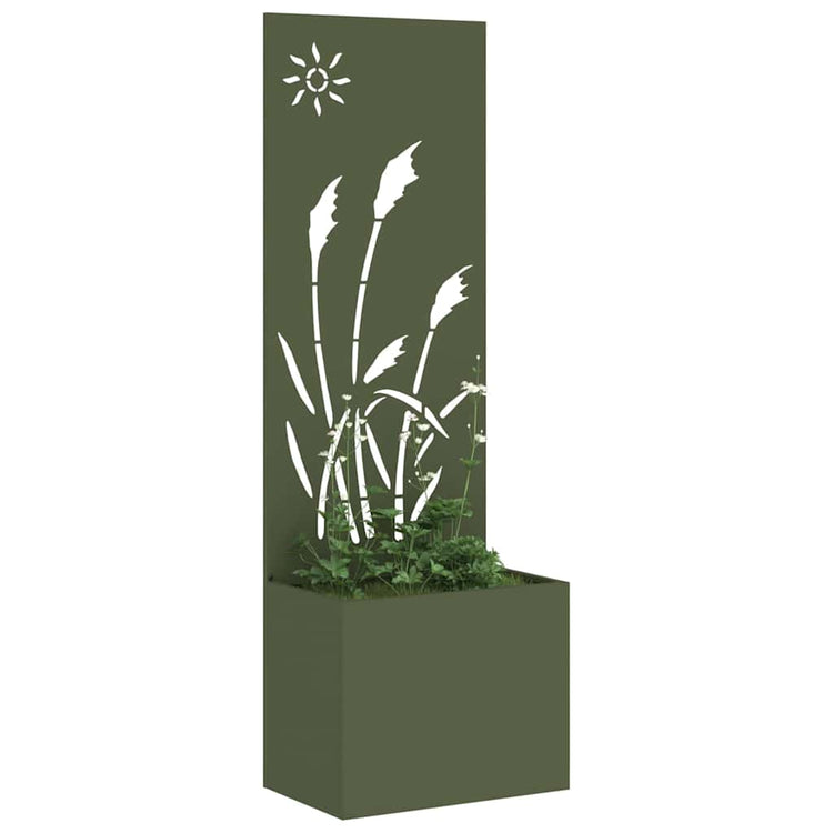 Vidaxl tuin privacy screen fretwerk olijfgroen 50 x 32 x 150 cm